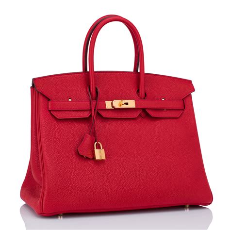 hermes birkin red bag with lock|hermes 35cm birkin bag.